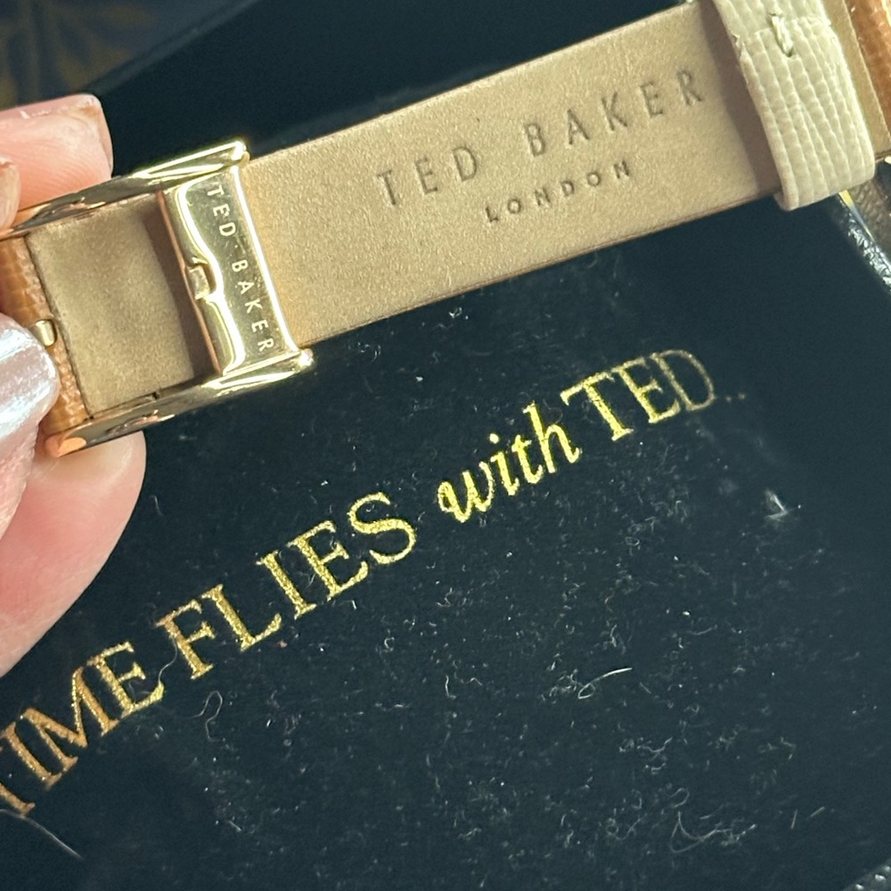 NEW with Tags! Ted Baker London Watch Brown Leather Rose Gold Date Display - Picture 6 of 16